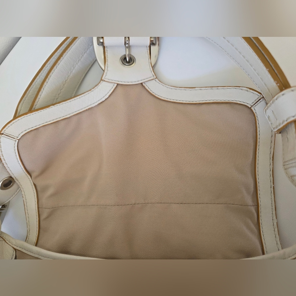 Coach Soho Buckle Hobo Glacier Blue Signature C jacquard White Leather Trim Y2K - Picture 11 of 14